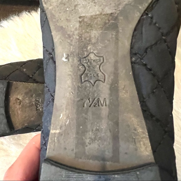 Tory Burch Reva Quinn Quilted Ballerina Flat Black Size 7.5 - Picture 5 of 5